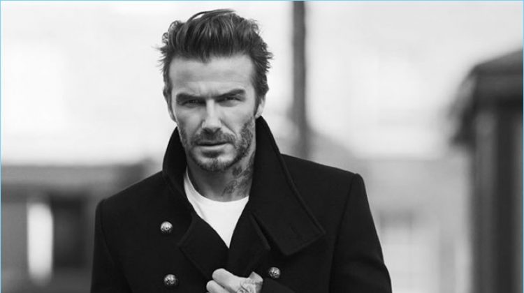 David Beckham stars in a black and white campaign for his fragrance, Respect.