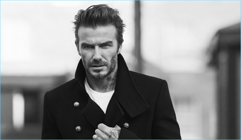 David Beckham stars in a black and white campaign for his fragrance, Respect.