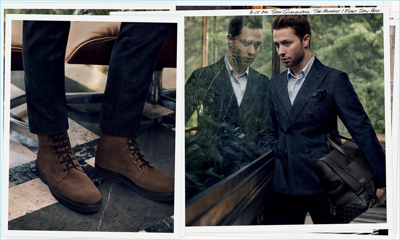 Derek Blasberg stars in Tod's fall-winter 2017 campaign.