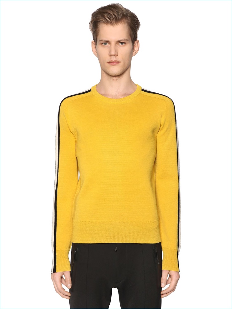 Dsquared2 Yellow Wool Knit Sweater $680 Make a bright statement with Dsquared2's yellow sweater.