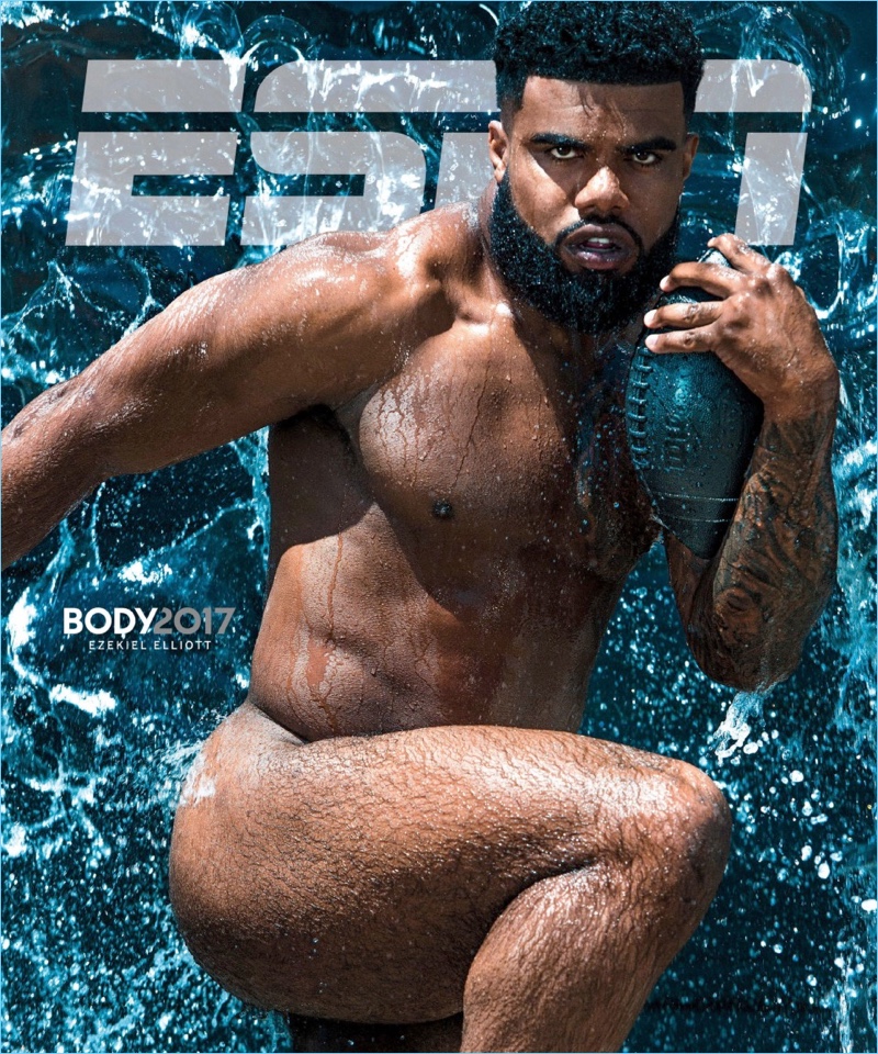 Ezekiel Elliott covers the 2017 Body issue of ESPN magazine.