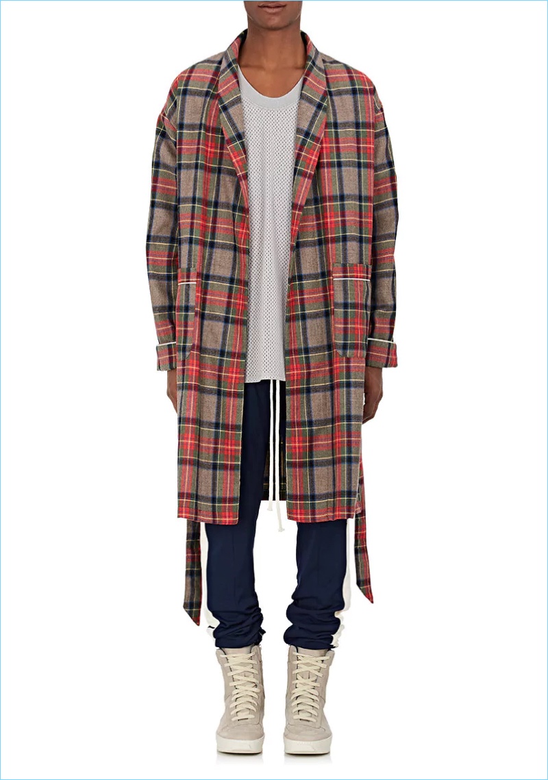 Fear of God Plaid Wool Twill Robe » Fashion's Coolest Brands: Fear of God, AMIRI, R13 + More Fear of God Plaid Wool Twill Robe