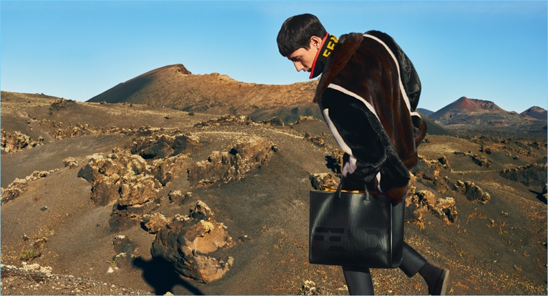 Fendi enlists Nicolas Ripoll as the star of its fall-winter 2017 men's campaign.