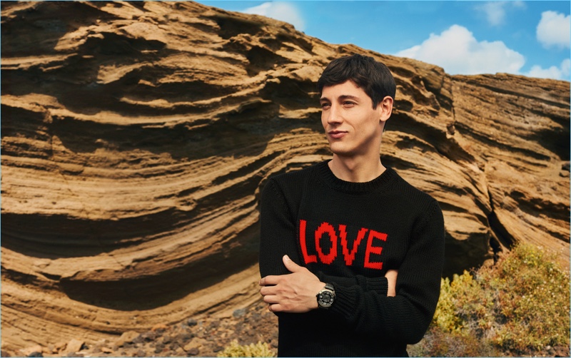 Nicolas Ripoll sports a "LOVE" sweater for Fendi's fall-winter 2017 men's campaign. » Nicolas Ripoll Heads to Lanzarote for Fendi's Fall '17 Campaign Nicolas Ripoll sports a "LOVE" sweater for Fendi's fall-winter 2017 men's campaign.