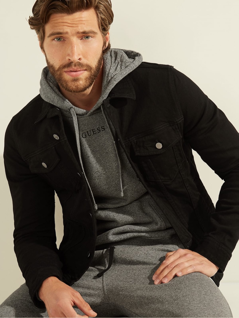 Style a hoodie with a denim jacket for a classic, sporty look. » How to Style a Hoodie Outfit: Mastering Timeless Pairings Style a hoodie with a denim jacket for a classic, sporty look.