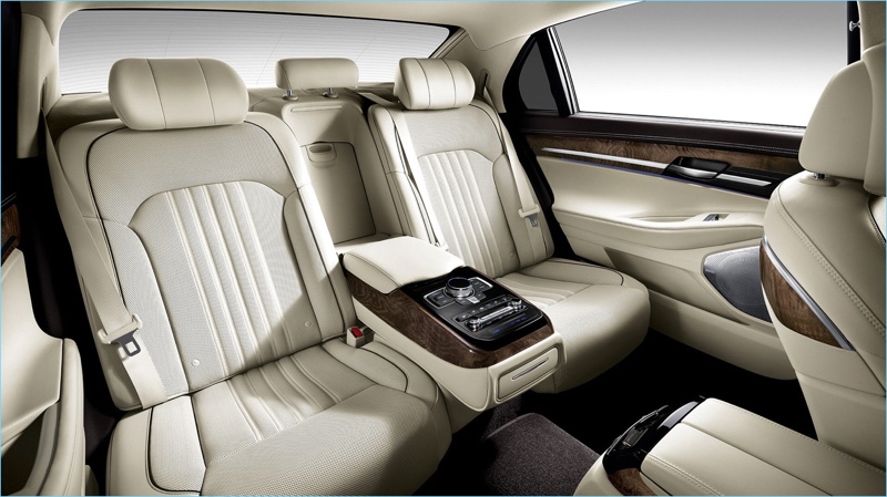 The Genesis G90 features a sleek leather interior.