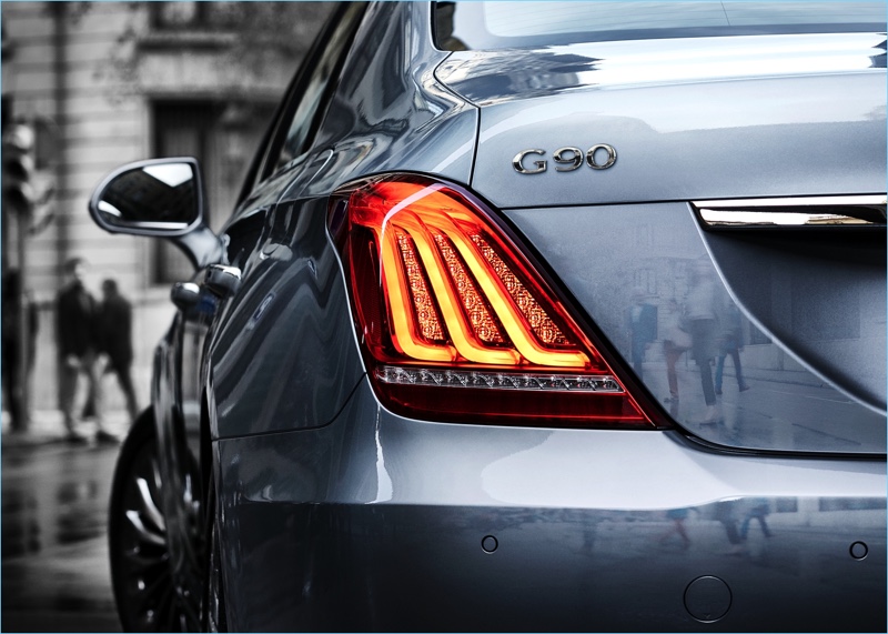 This picture details the back of the Genesis G90.