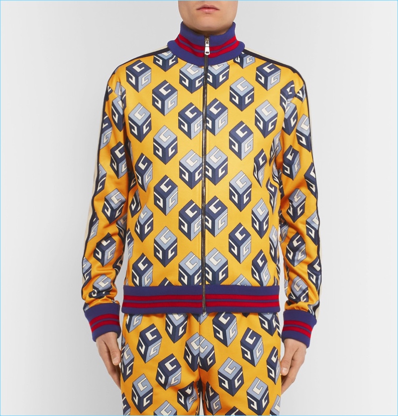 Printed Satin-Jersey Track Jacket » Sporty Trend: Embrace the Track Jacket Printed Satin-Jersey Track Jacket
