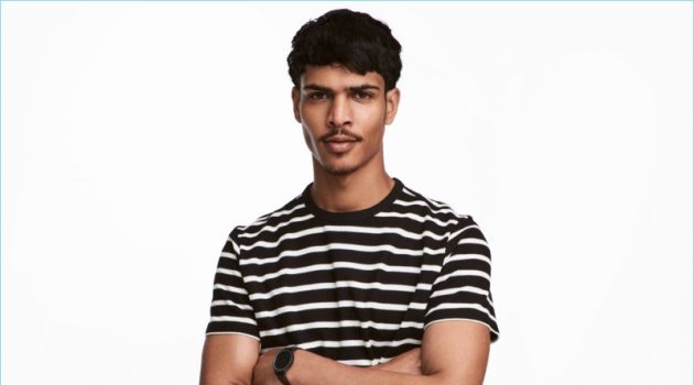 What to Wear Now: The Striped T-Shirt H&M Black/White Striped Mens T-Shirt