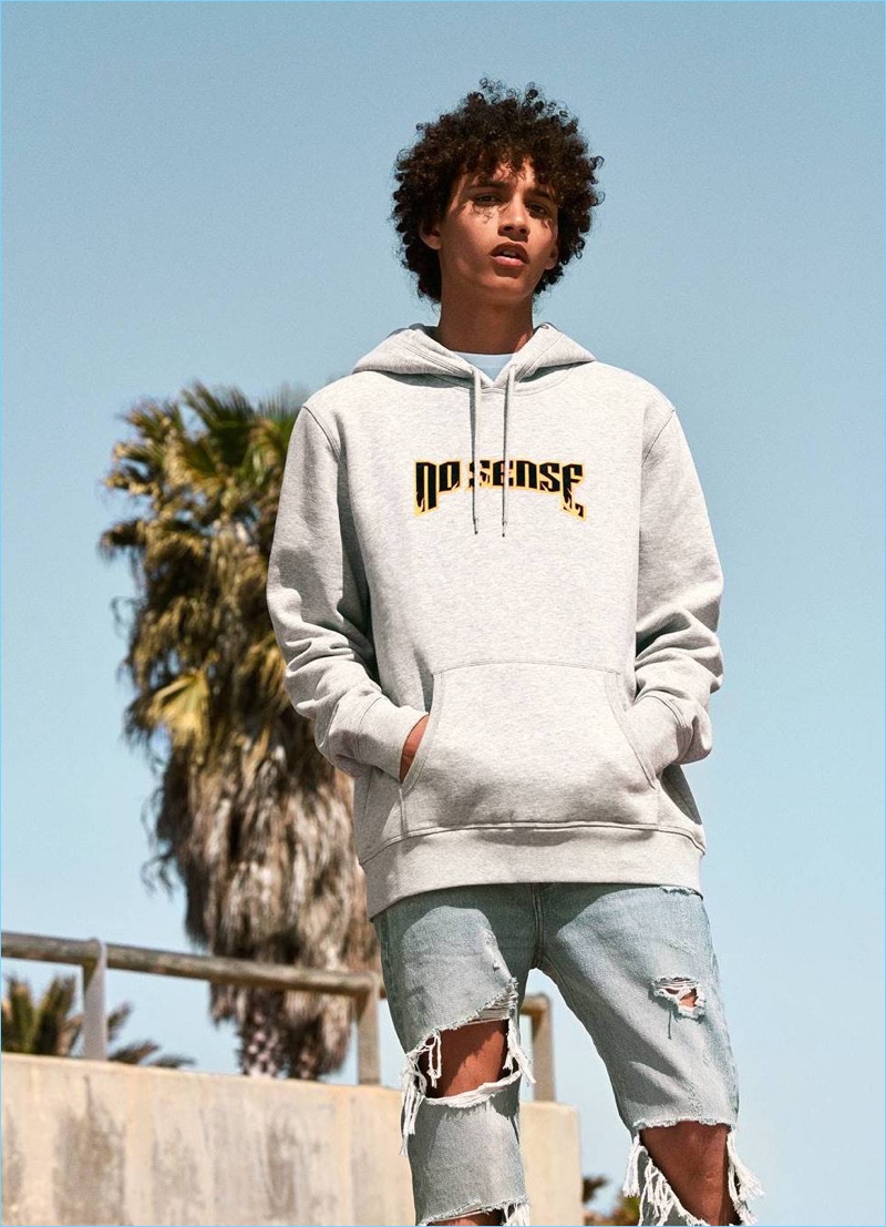 HM Divided Hoodie Sweatshirt