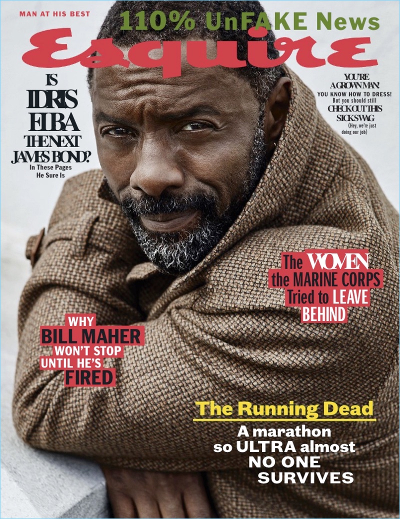 Idris Elba covers the August 2017 issue of Esquire.