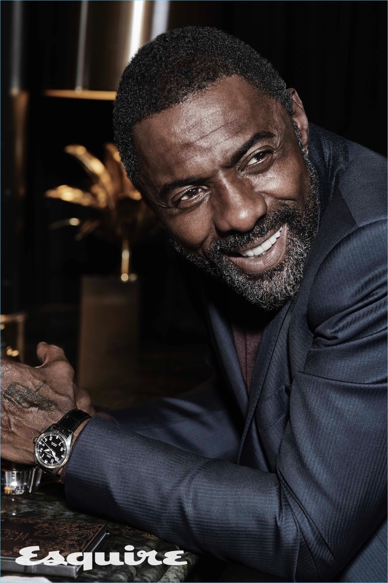 Victor Demarchelier photographs Idris Elba for the August 2017 issue of Esquire.