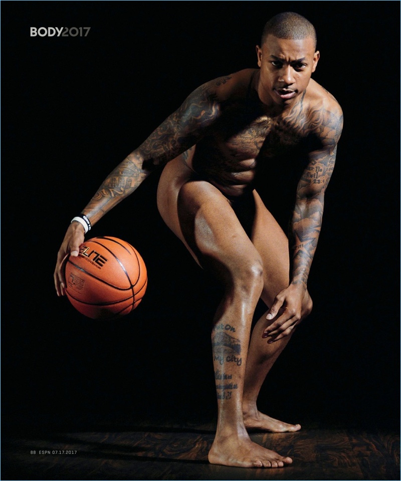 Basketball player Isaiah Thomas goes nude for the 2017 Body issue of ESPN magazine.