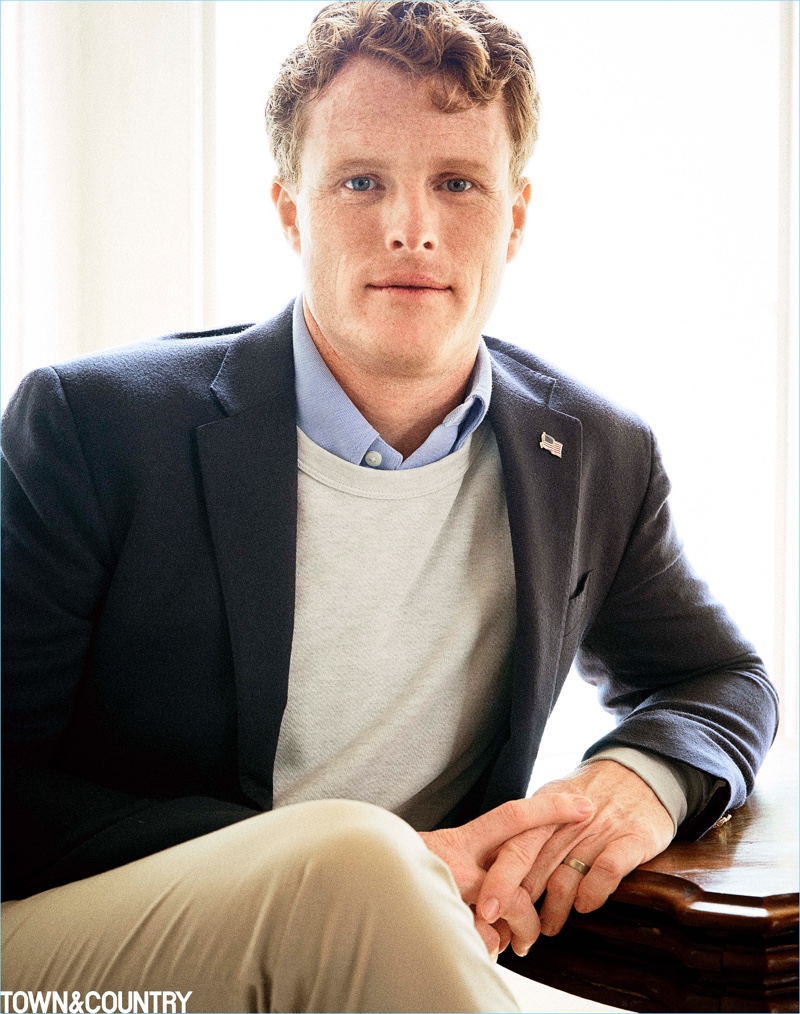 Ben Hoffmann photographs U.S. Representative Joe Kennedy III.