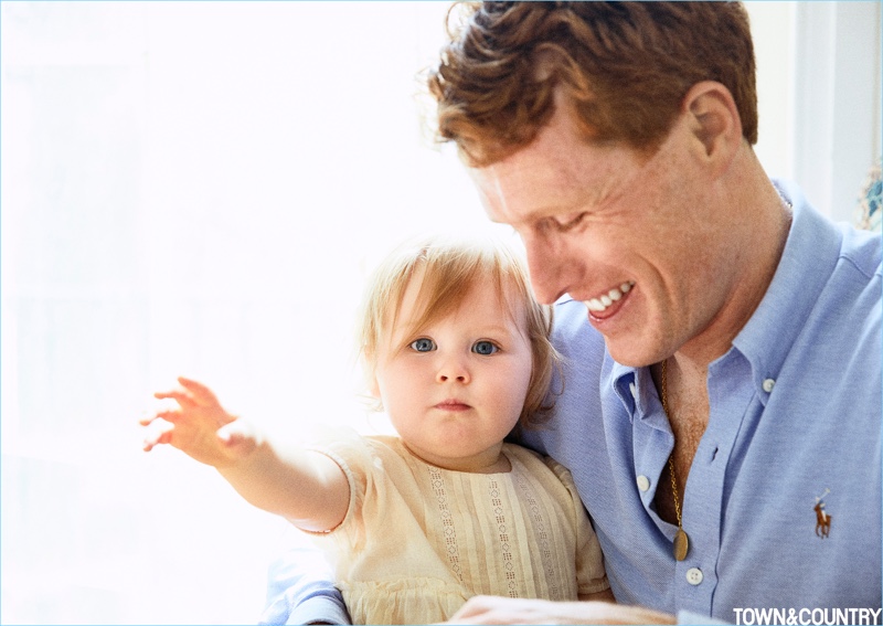 All smiles, U.S. Representative Joe Kennedy III appears in a picture with his daughter Eleanor. 