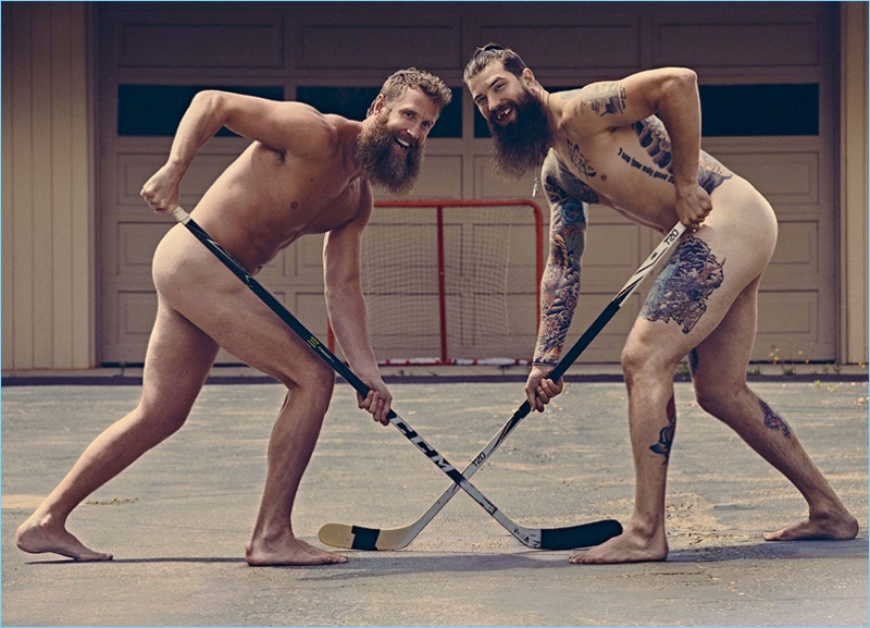 Hockey players Joe Thornton and Brent Burns go nude for the 2017 Body issue of ESPN magazine.