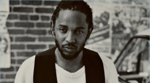 Kendrick Lamar Covers Interview Magazine, Talks Self-Expression in Music Front and center, Kendrick Lamar wears an Ann Demeulemeester vest with a Raf Simons sweater and Simon Miller jeans.