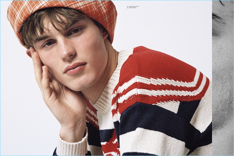 Kit Butler stars in a fashion editorial for HERO magazine.