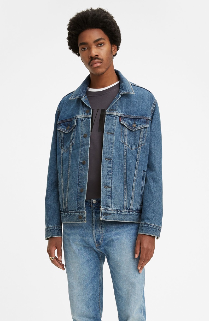 Levi's Mens Denim Trucker Jacket » 13 Denim Jacket Outfits for Men to Master the Classic Style Levi's Mens Denim Trucker Jacket