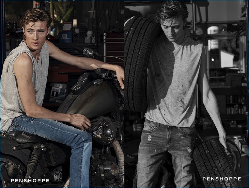 Rolling his sleeves up, Lucky Blue Smith gets his hands dirty with Penshoppe.