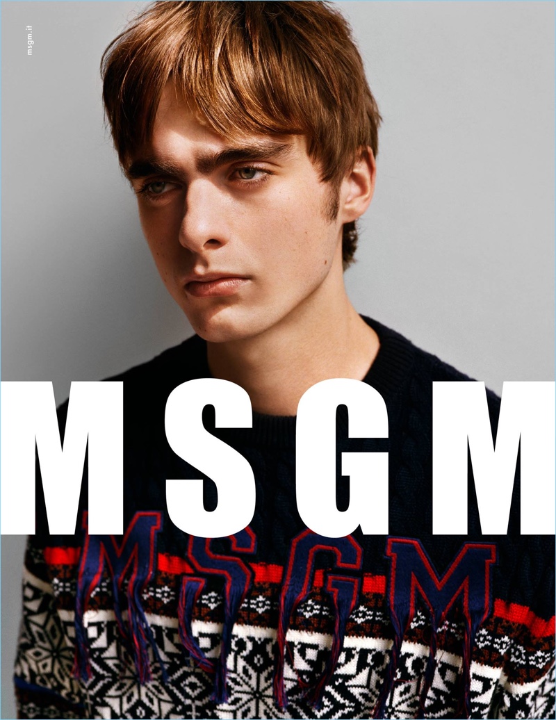 MSGM enlists Lennon Gallagher as the star of its fall-winter 2017 campaign.