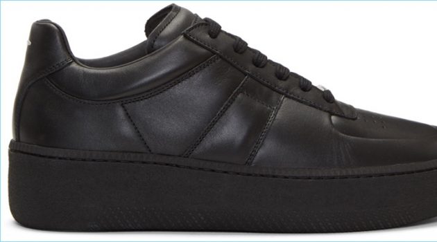 Maison Margiela Goes Minimal: The Shoe Edit Maison Margiela Black Leather Platform Sneakers