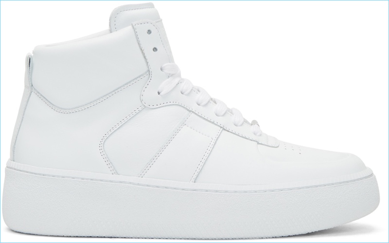 Maison Margiela White Chunky Sole High-Top Sneakers