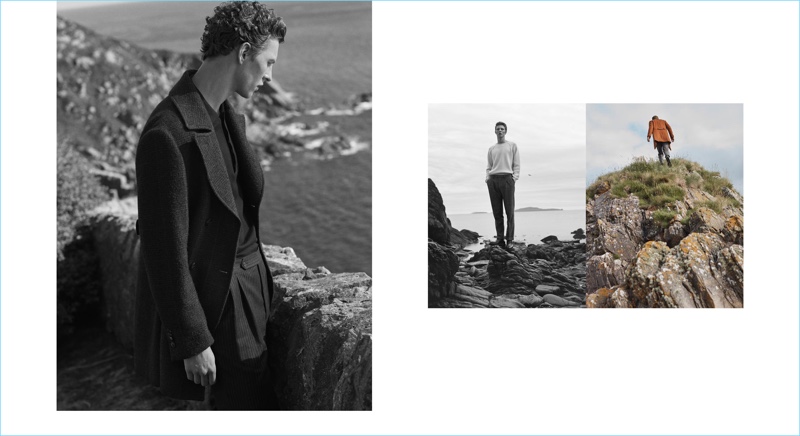 German model Tim Schuhmacher stars in Massimo Dutti's fall-winter 2017 campaign.