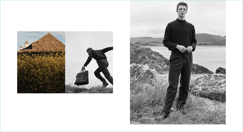 Josh Olins photographs Tim Schuhmacher for Massimo Dutti's fall-winter 2017 campaign.