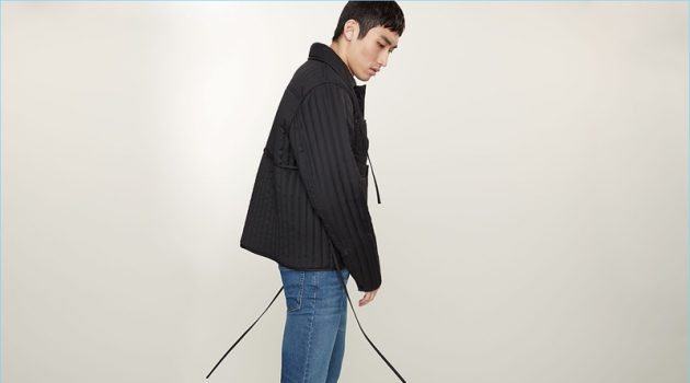 Modern Classics: Matches Fashion Looks Forward to Fall Front and center, Do Byungwook wears a Craig Green quilted jacket and A.P.C. Petit New Standard slim-leg jeans.