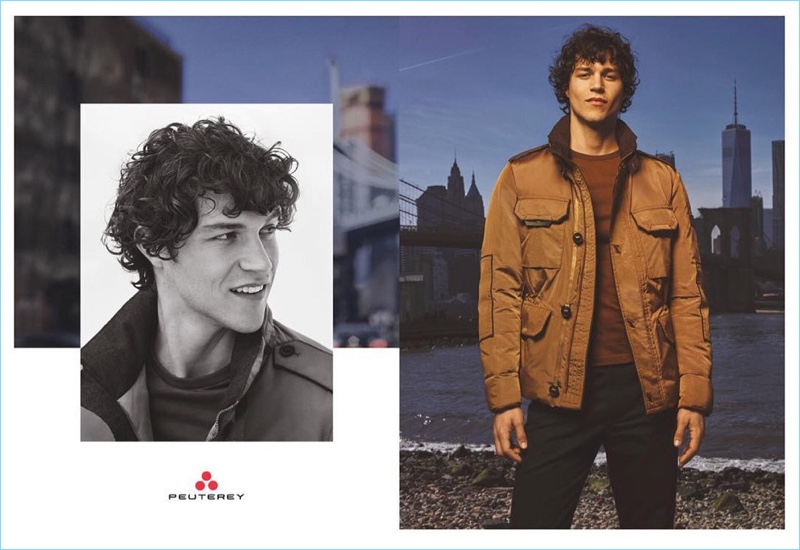 Miles McMillan stars in Peuterey's fall-winter 2017 campaign.