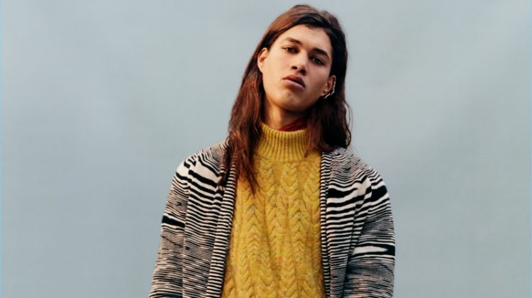 Harley Weir photographs Jordan Legessa for Missoni's fall-winter 2017 campaign.