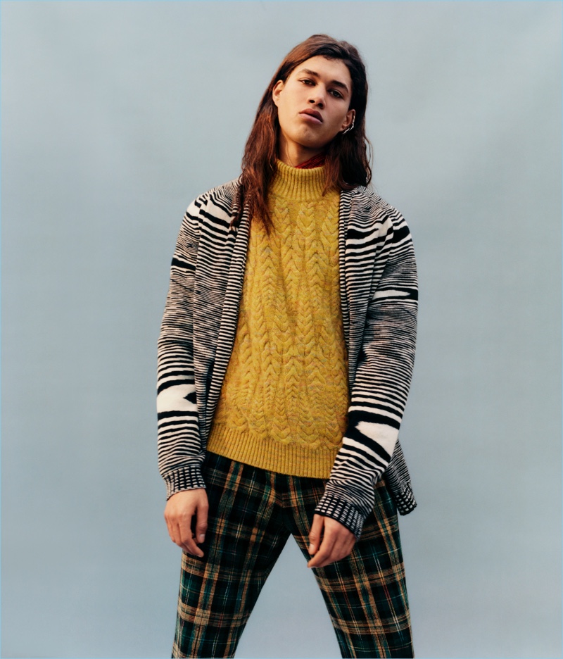 Harley Weir photographs Jordan Legessa for Missoni's fall-winter 2017 campaign.