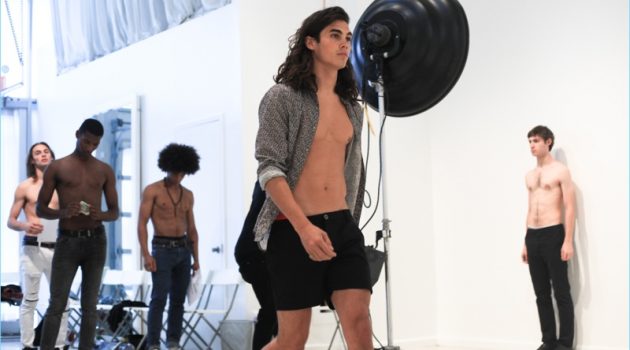 Exclusive: Parke & Ronen Spring '18 Casting for New York Fashion Week Vito Basso does a test walk for Parke & Ronen at its spring-summer 2018 casting.