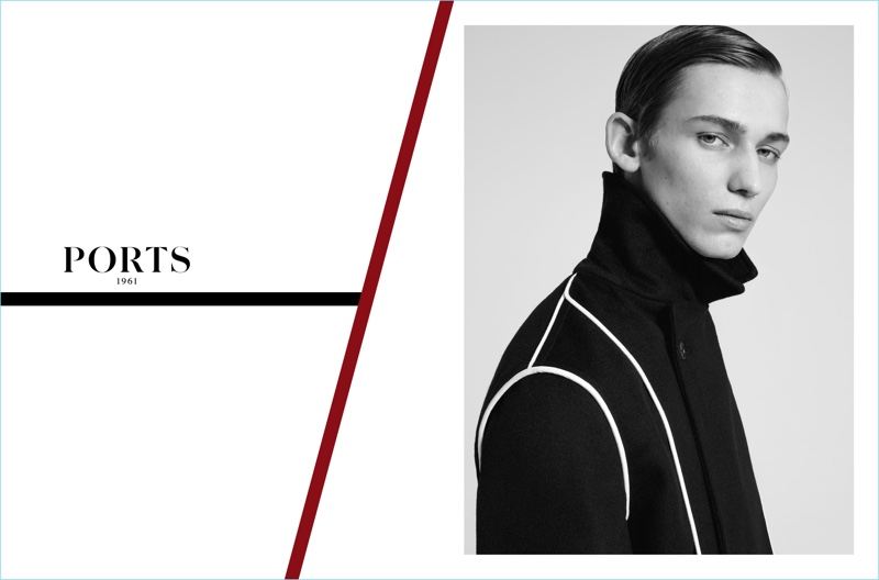 Christopher Einla delivers a side profile for Ports 1961's fall-winter 2017 campaign. » Ports 1961's Graphic Fashions Make a Punch for Fall '17 Campaign Christopher Einla delivers a side profile for Ports 1961's fall-winter 2017 campaign.