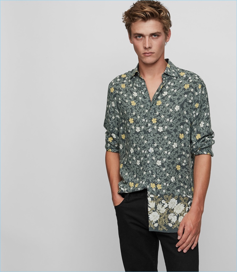 Reiss Floral Print Shirt $170 Make a floral impact with this patterned Reiss shirt.