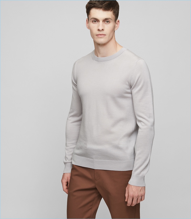 Reiss Grey Sweater $160 Embrace a wardrobe essential with this merino wool sweater by Reiss.