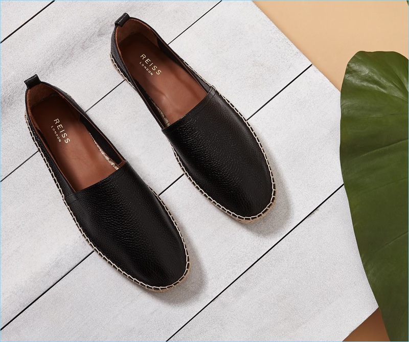 Elevating the ultimate summer shoe, Reiss makes a case for the leather espadrille $150.