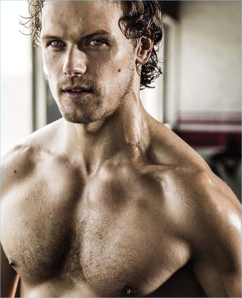 Ready for his close-up, Sam Heughan appears in a photo shoot for Men's Health South Africa.