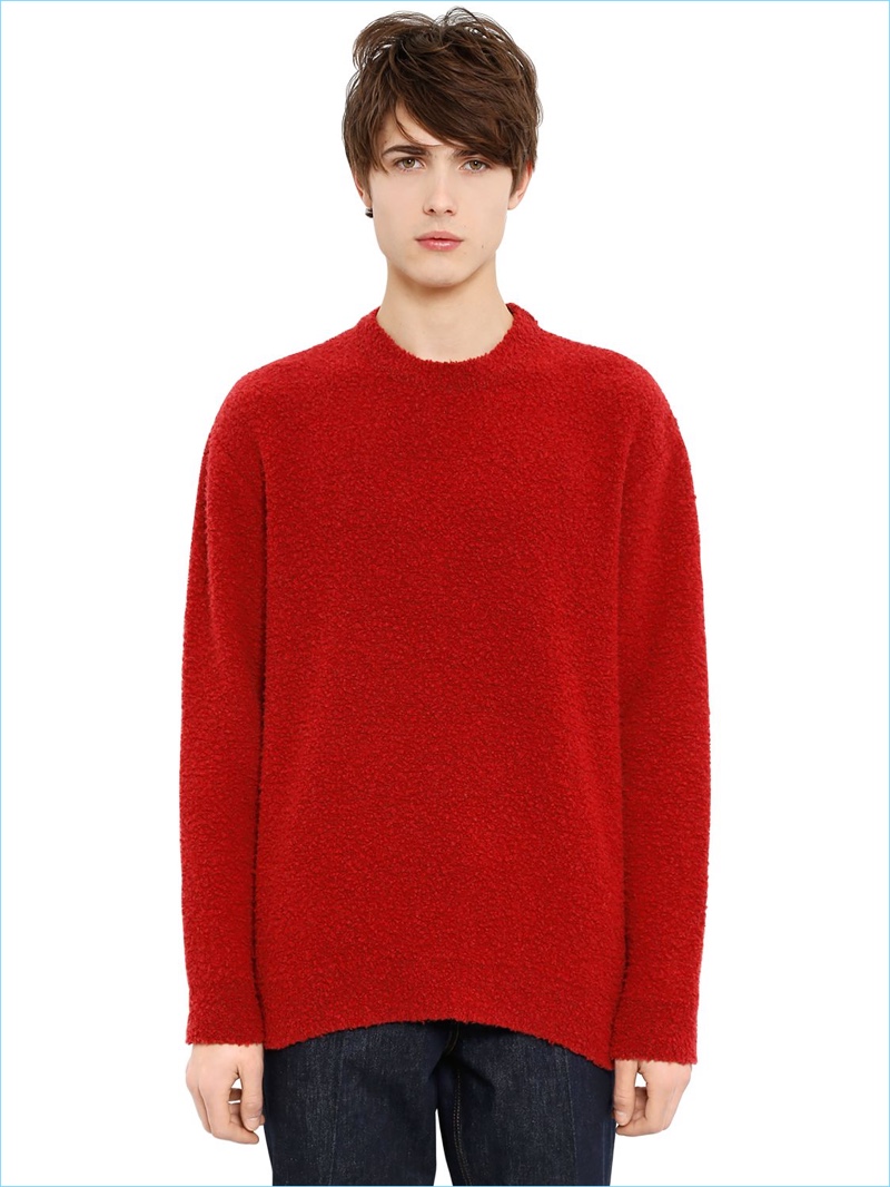 Stella McCartney Red Wool Blend Sweater $625 Add some color to your everyday style with Stella McCartney's red wool blend sweater.