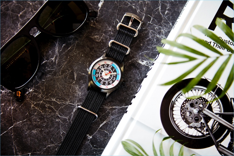 The Todd Snyder x Timex Blackjack watch adds a nice pop of color to everyday life.