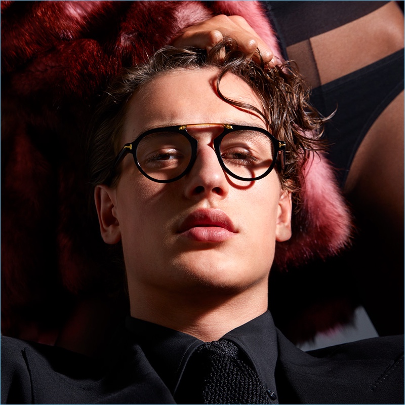 Model Jegor Venned stars in Tom Ford's fall-winter 2017 eyewear campaign.