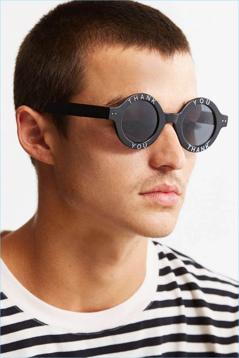 Urban Outfitters Chunky Round Thank You Sunglasses