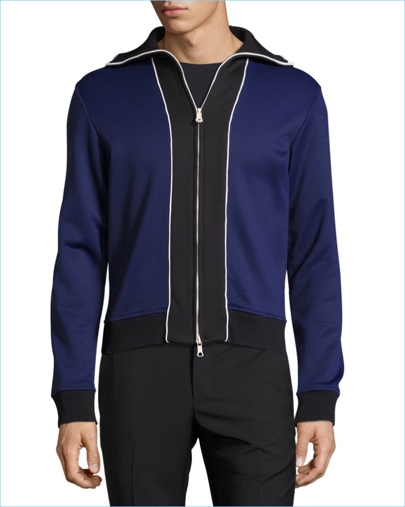 Valentino Blocked Knit Track Jacket