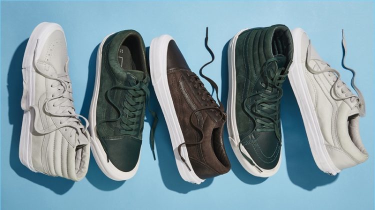 Barneys New York collaborates with Vans on special nubuck and leather sneakers.