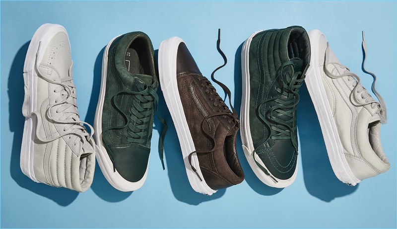 Barneys New York collaborates with Vans on special nubuck and leather sneakers.