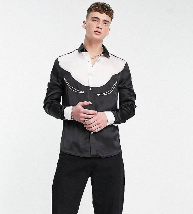 ASOS Design Satin Western Shirt » Western Shirts: From Rodeos to the Catwalk ASOS Design Satin Western Shirt