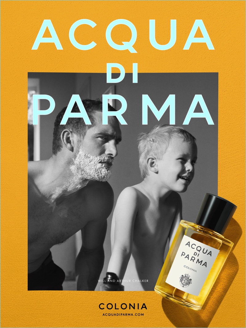 Ready for a shave, Will and Arthur Chalker star in Acqua di Parma's campaign.