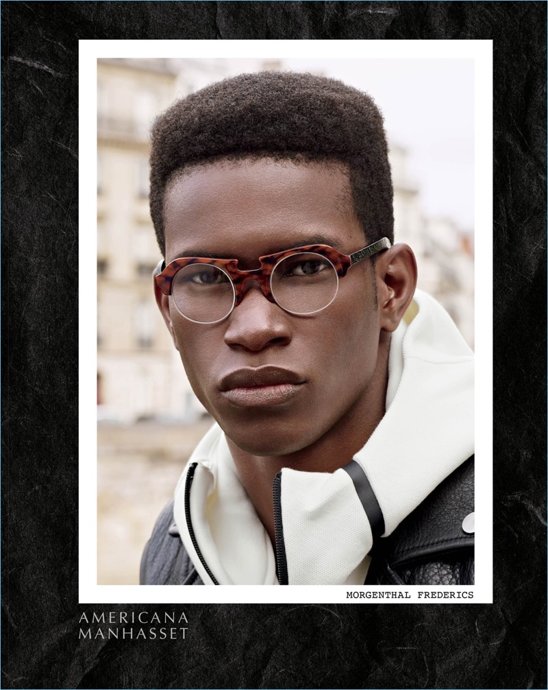 A smart vision, Salomon Diaz dons glasses from Morgenthal Frederics.