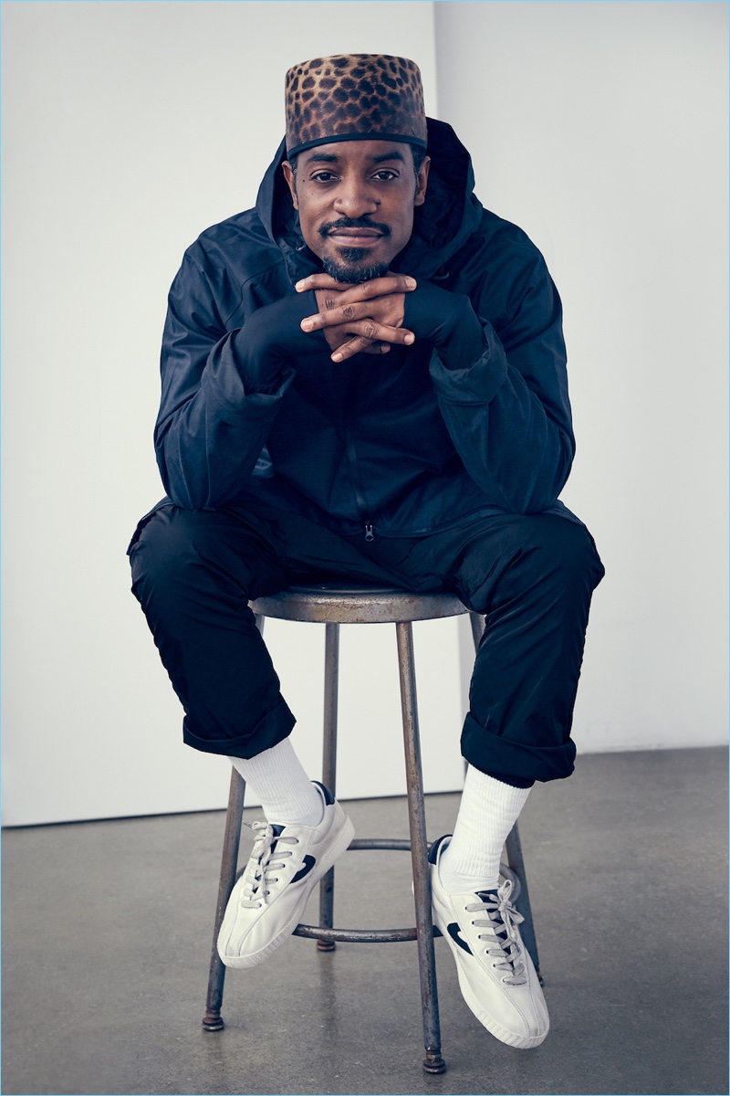 Collaborating with Tretorn, André 3000 stars in the brand's fall-winter 2017 campaign.
